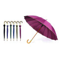 16 Ribs Stick Manual Edge Wooden Umbrella (YS-SM25163416R)